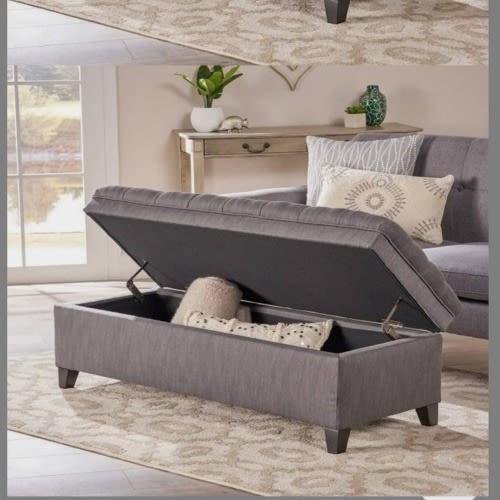 For You Storage Ottoman - Gray