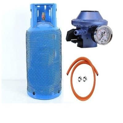 Gas Cylinder With Hose & Metered Regulator - 12kg