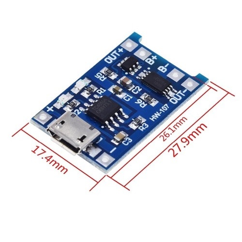 Tp4056 18650 Li-ion Lithium Battery Charge Module With Protection