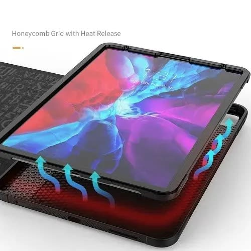 Rugged Full Body Leather Flip Case For iPad Pro 11 - Black