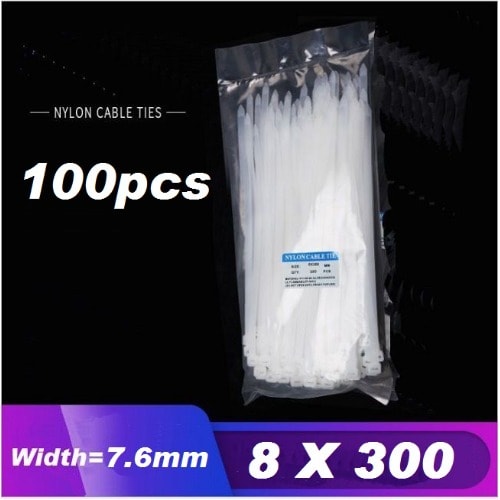 Nylon Cable Zip Ties - 100pcs - 8 X 300