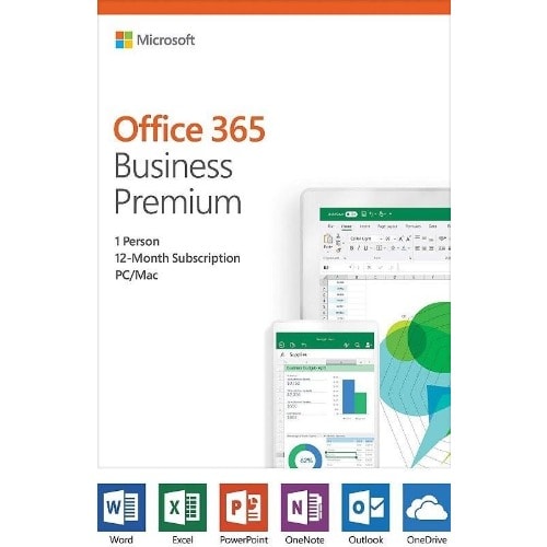 Office 365 Business Premium 12 Month Subscription, PC/Mac (No Disc)