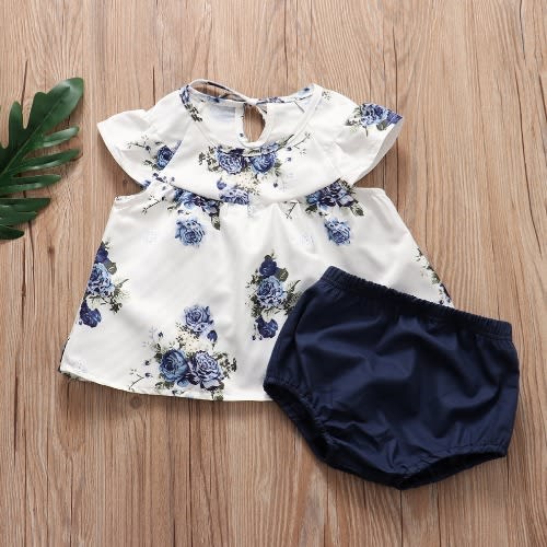 White Flower Girl Dress And Pant Set