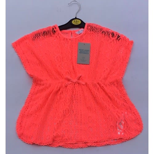 Girl’s Lacey Dress- Orange