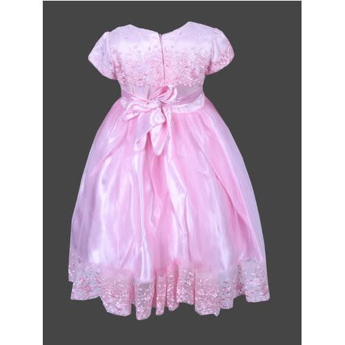 Baby Girls' Lace & Turtle With Hand Bag  Dress - Pink