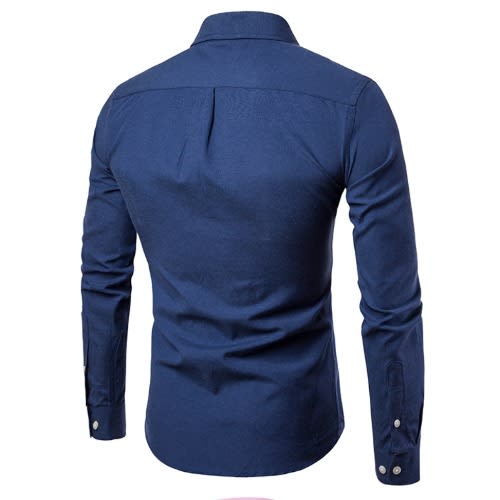 Men's Casual Long Sleeved Shirt - Blue