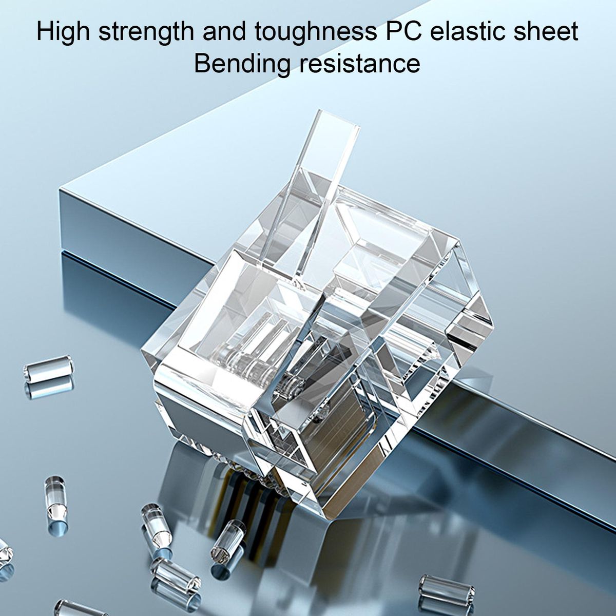 100Pcs Crystal Heads Module RJ11 6P4C Crystal Heads Modules Clear