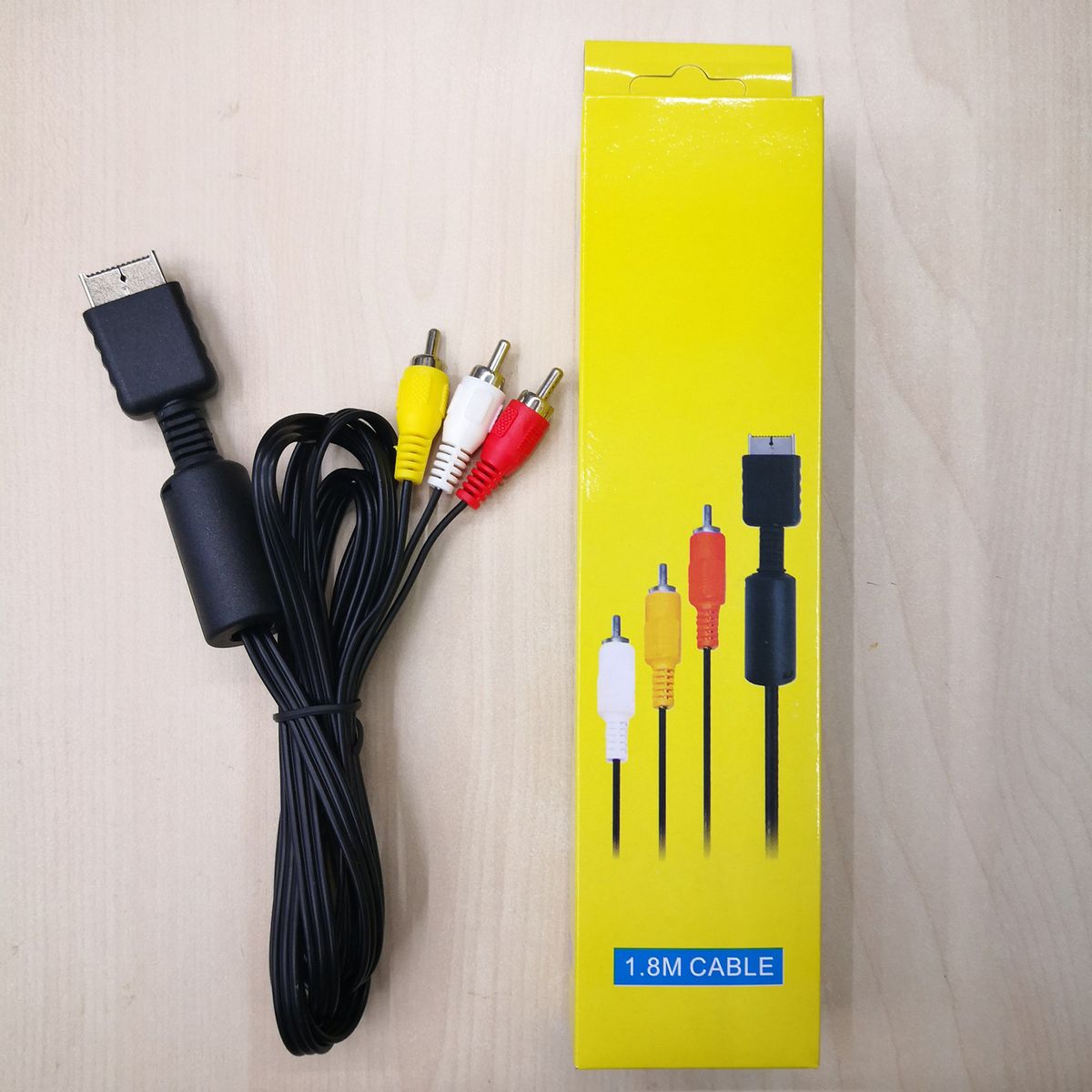 AV To RCA Cable For PS2 Male To Male Composite Video Cable Entertainment Accessories