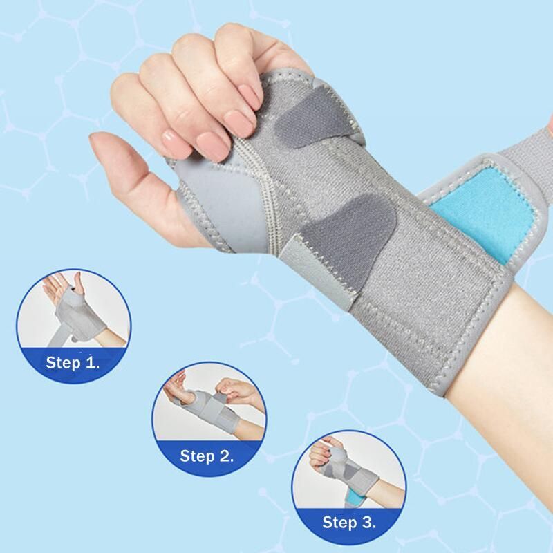 Carpal Tunnel Wrist  With Splints Palm Wrist Orthopedic Support Cushion Compression Wrap Arthritis Tendinitis Pain Relief-1 Pair