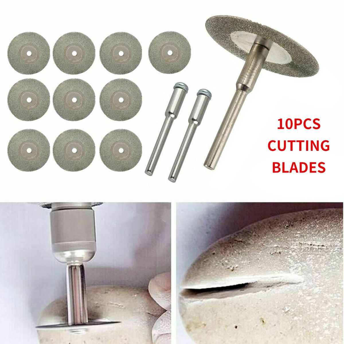 10pcs Diamond Cutting Wheel Sawing Bladings With 2
