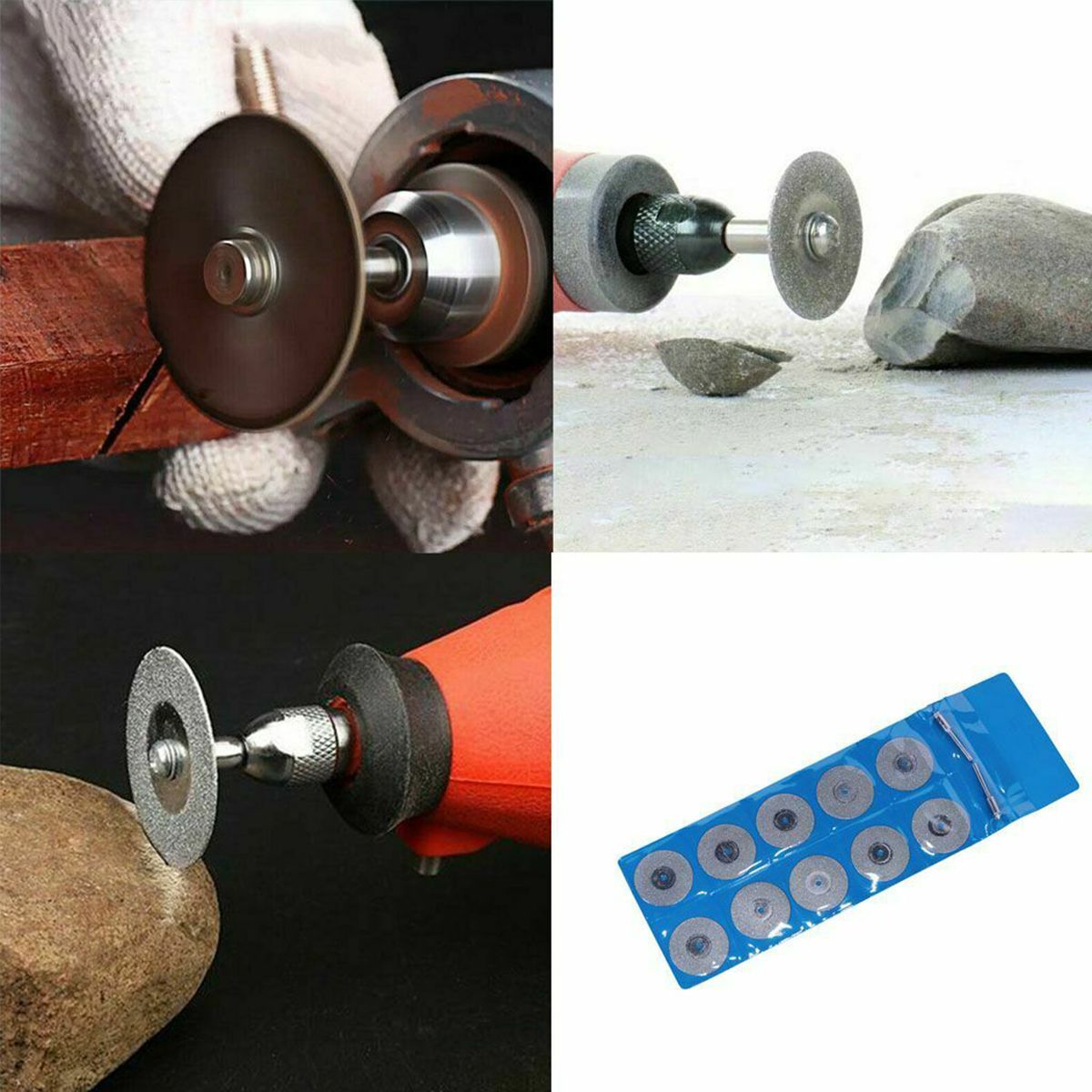 10pcs Diamond Cutting Wheel Sawing Bladings With 2