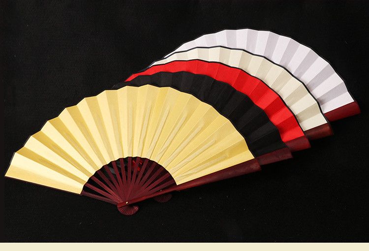 Hand Chinese DIY 13 Party Inch Programs Dance Fan Fan Big Folding Red Decorative Fan 10.6 Silk Wedding Adult Painting Show