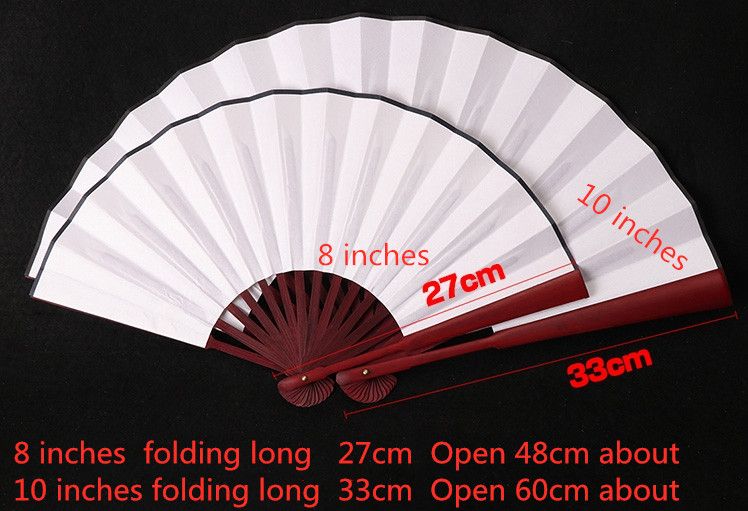 Hand Chinese DIY 13 Party Inch Programs Dance Fan Fan Big Folding Red Decorative Fan 10.6 Silk Wedding Adult Painting Show