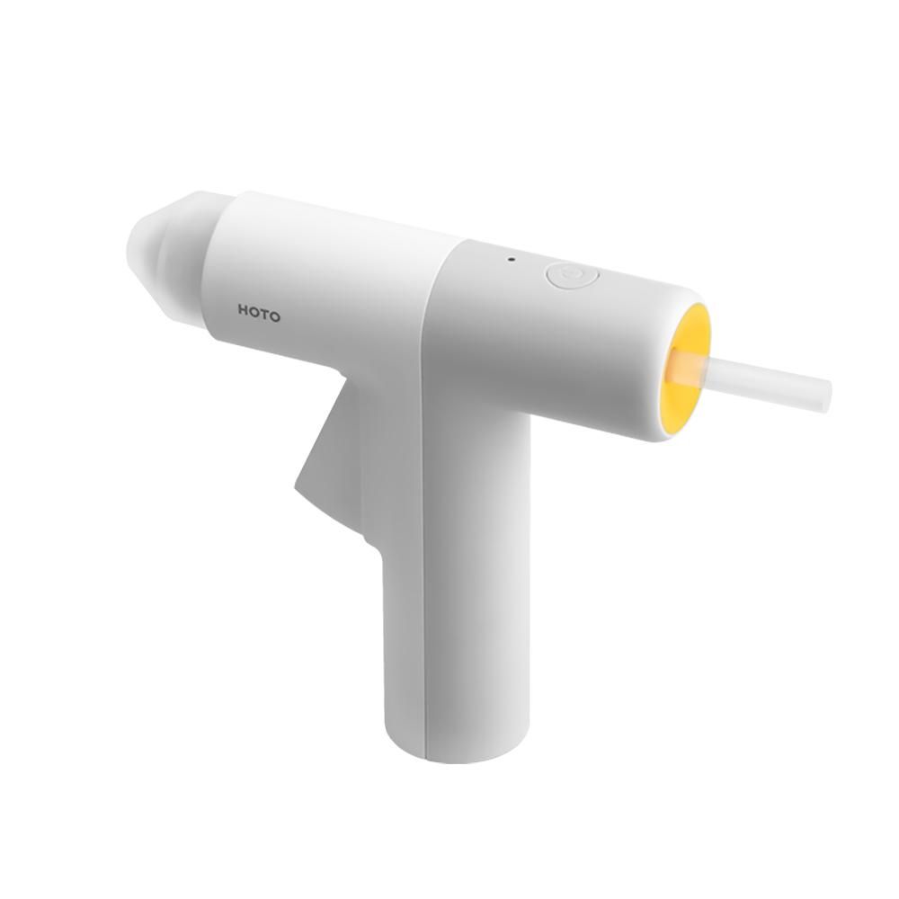 HOTO Hot Glue Gun Cordless Mini Stand-Up Hot Melt Glue Gun Kit with 10pcs Glue Sticks/2000mAh Battery/Removable Anti-hot Cover for DIY Small Craft Projects and Home Quick Repairs