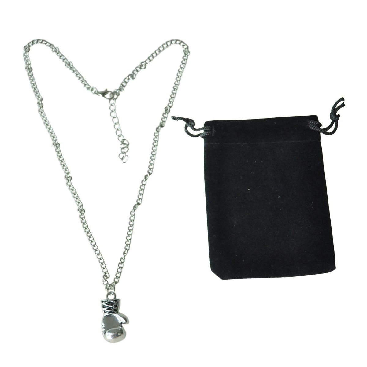 Silver Fashion Lovely Mini Boxing Glove Neck Boxing