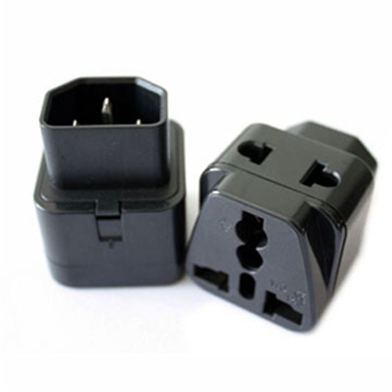2 In 1 IEC 320 C14 Male To C13 Female Power Adapter PDU/UPS C13 Universal Female AU/US/UK/EU Special Conversion Plug