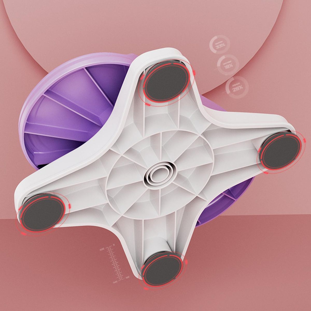 Waist Trainer Corefit 2-in-1 Waist Twisting Disc Full Body Toning Ab Purple