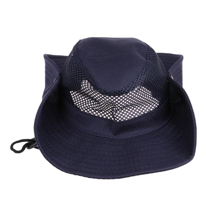 Bucket Hat   Solid Hunting  Outdoor   Wide Brim Sun Navy