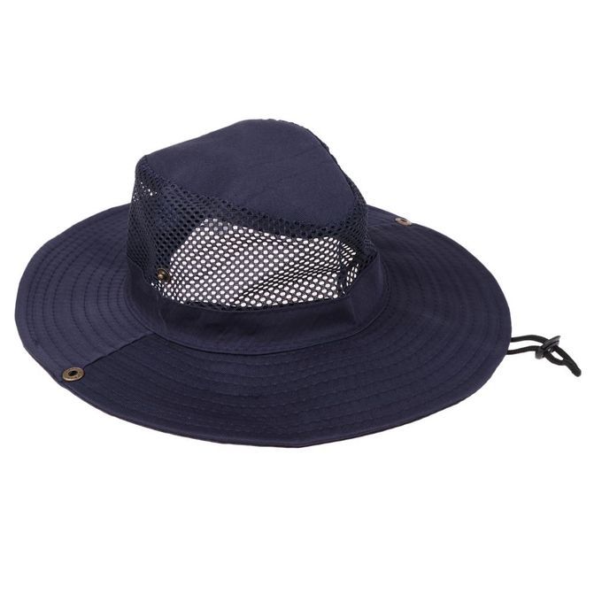 Bucket Hat   Solid Hunting  Outdoor   Wide Brim Sun Navy