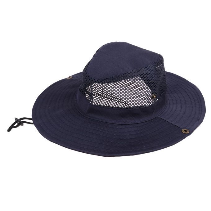 Bucket Hat   Solid Hunting  Outdoor   Wide Brim Sun Navy