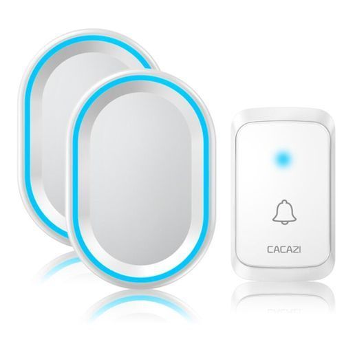 CACAZI Wireless Doorbell 58 Chime 300M Remote Waterproof