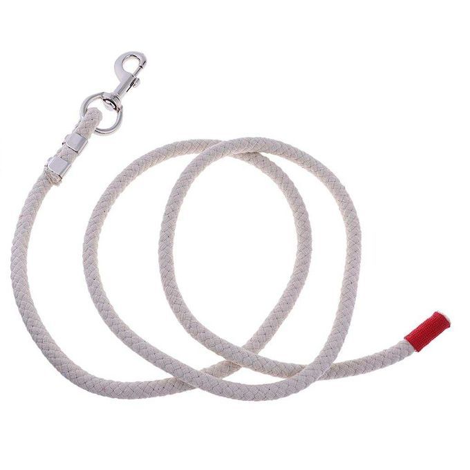 14mm Cotton Horse Lead Rope With Nickel   Clip Equestrian White 4m