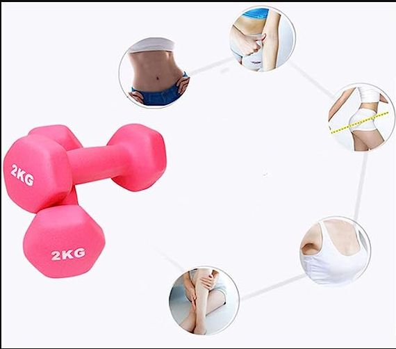 2kg Neoprene Iron Dumbbells Hand Weight Set