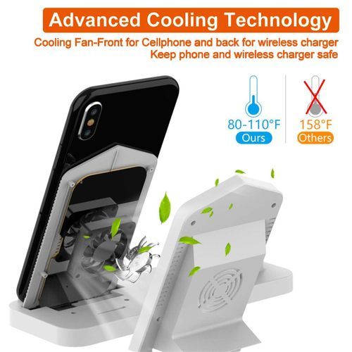 10W Qi Wireless Charger For IPhone XS XR X8 For Watch 4 3 2 For Earbuds Fast Charging Holder Dock Pad For Samsung S9 S10E(Black USB)