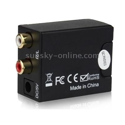 Digital Optical Coaxial Toslink To Analog Audio Converter