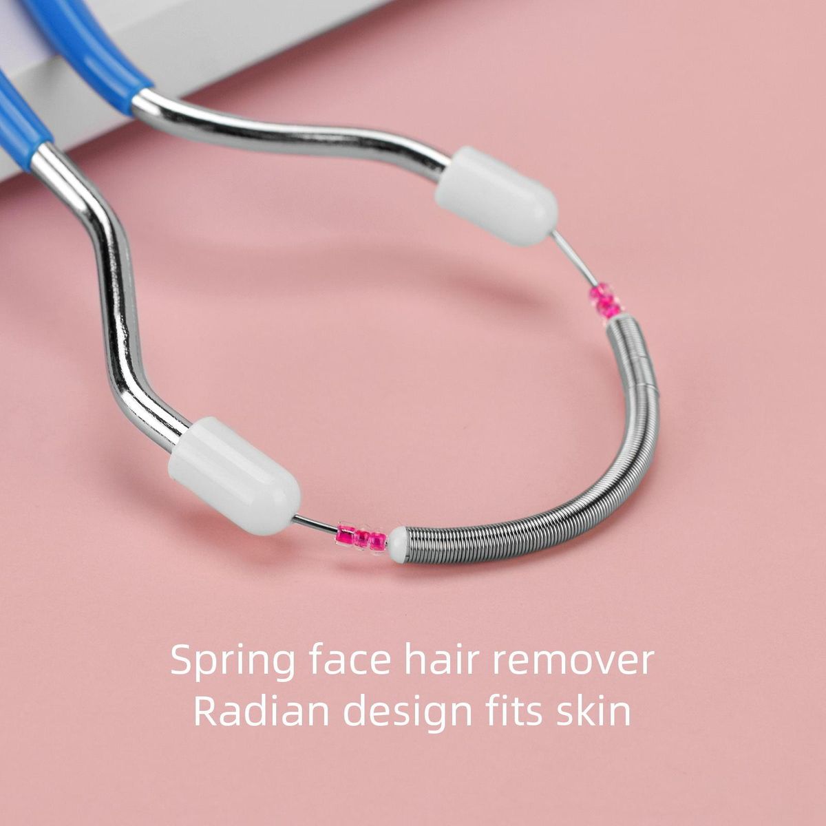 3PCS Spring Facial Hair Remover Eyebrow Face Epilator Portable Hair Removal Device ABS Resin Stainless Steel Spring Face Cosmetics Hair Shaving Tool