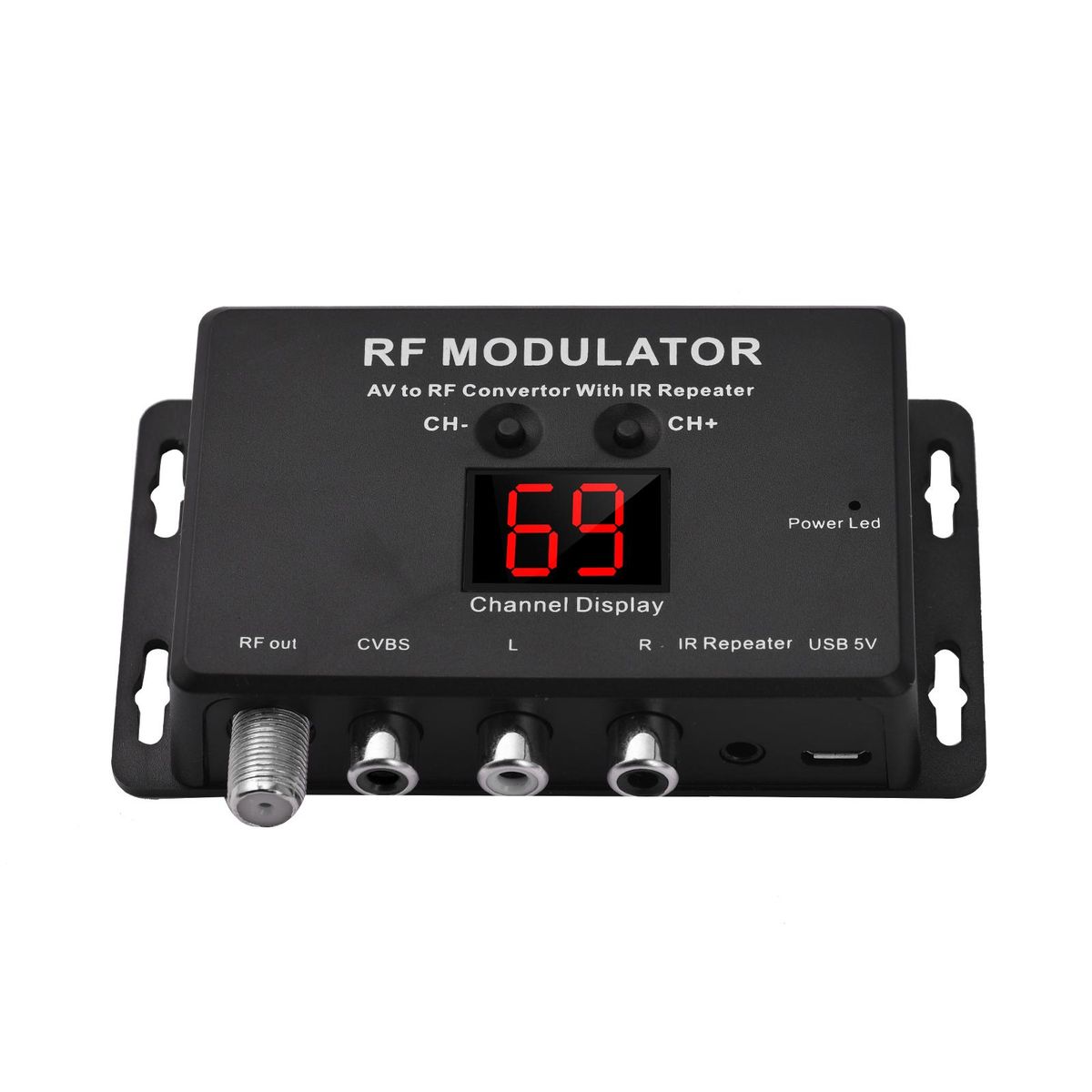 M60IR RF Modulator with IR Repeater AV to RF Converter with IR Repeater