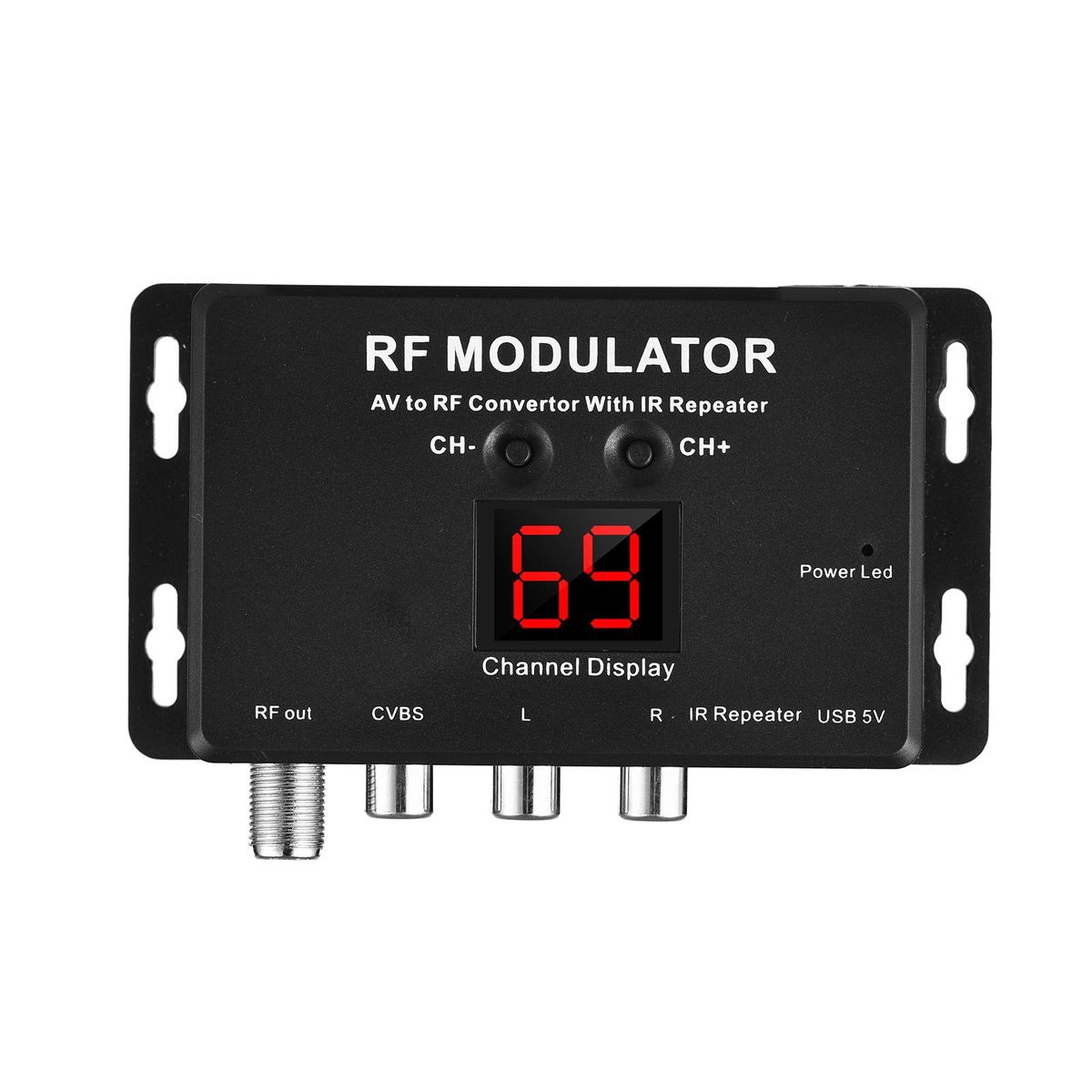 M60IR RF Modulator with IR Repeater AV to RF Converter with IR Repeater