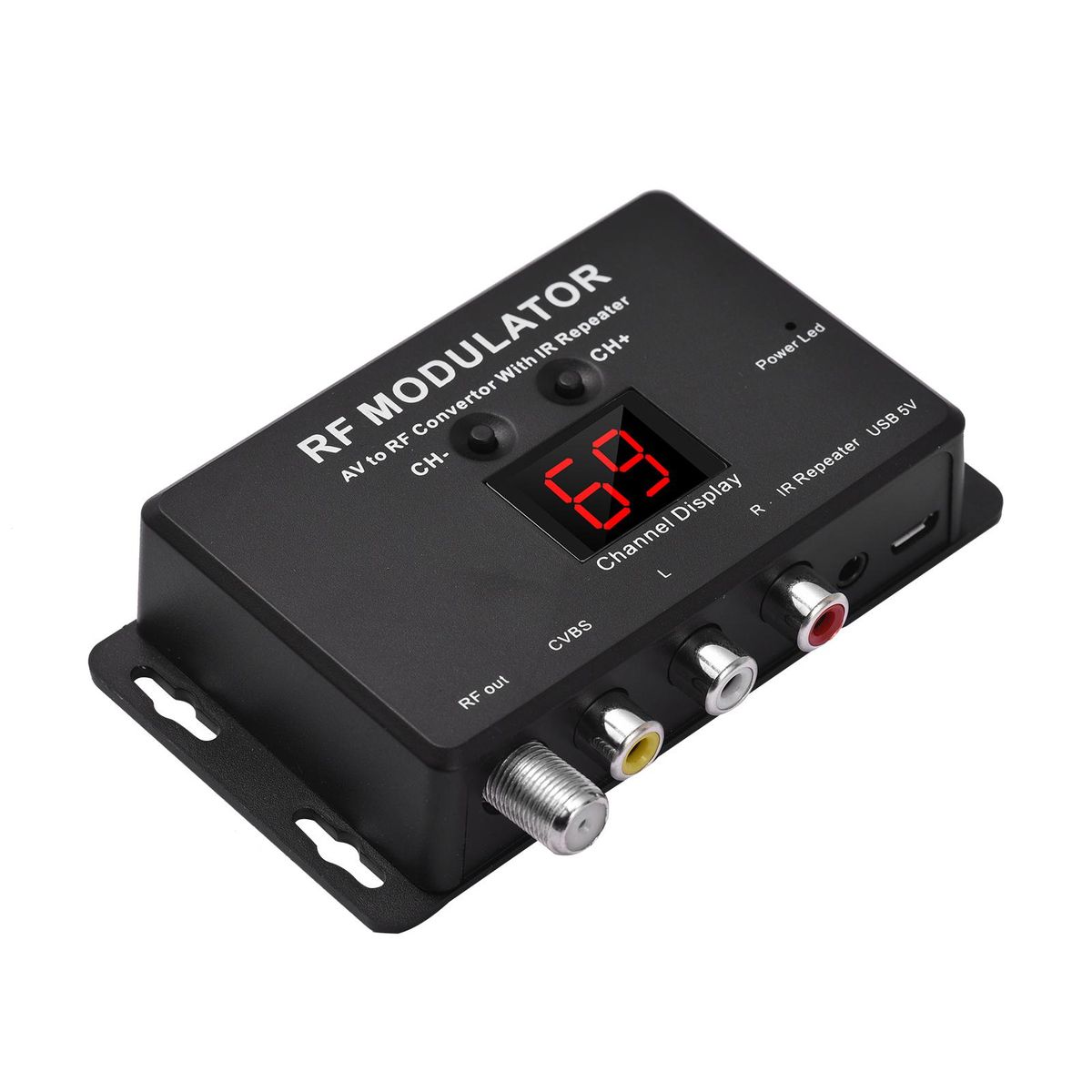 M60IR RF Modulator with IR Repeater AV to RF Converter with IR Repeater