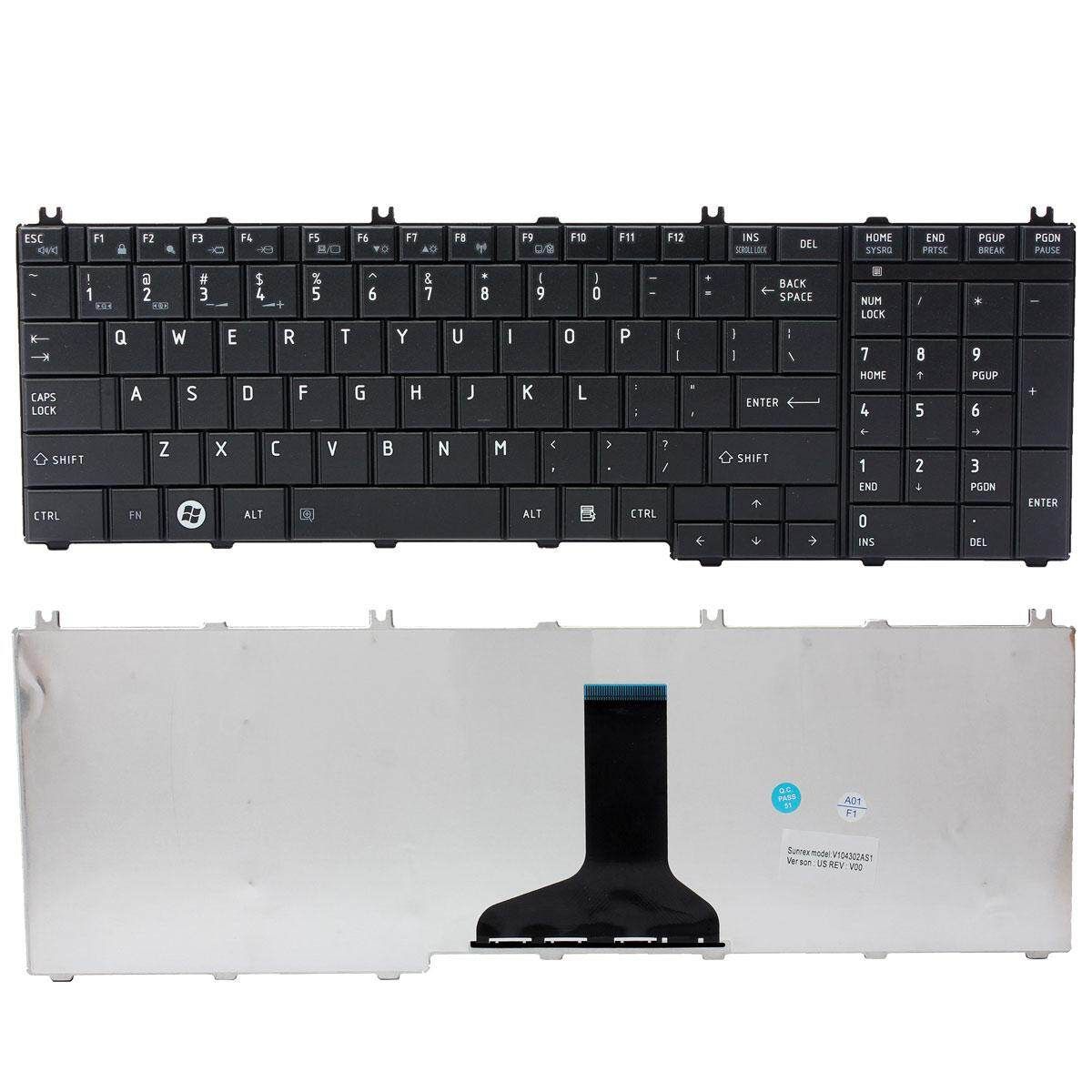US Keyboard For Toshiba Satellite + Pro C650 C655 C660 C665 L650 L655 L670 L770