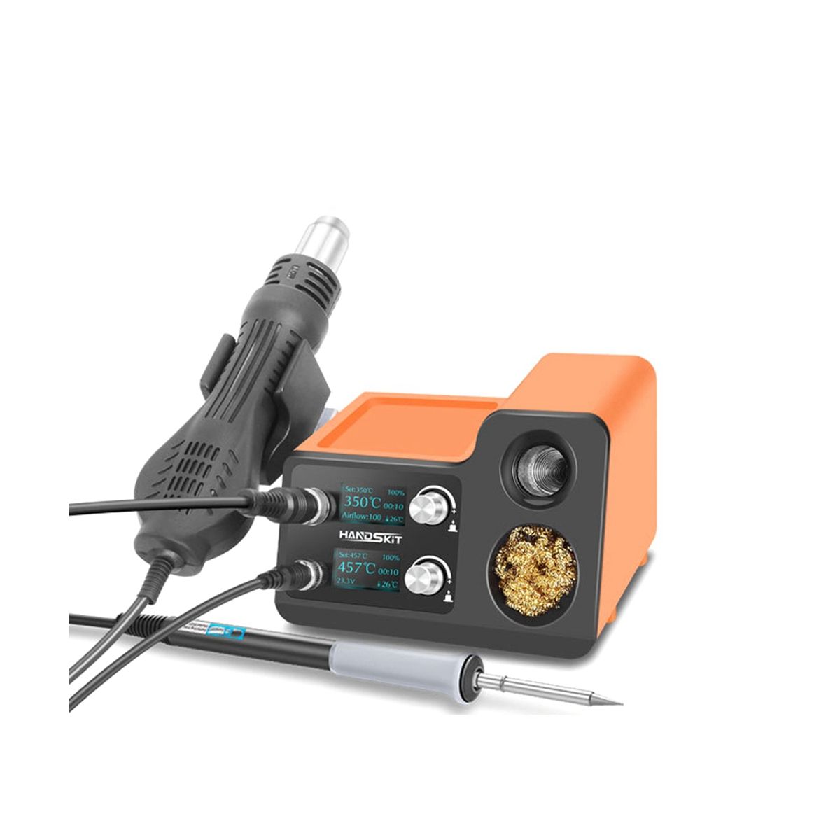 858 Hot Air Desoldering Station Electric Soldering Iron Digital Display Welding Station T12 Welding Station EU Plug