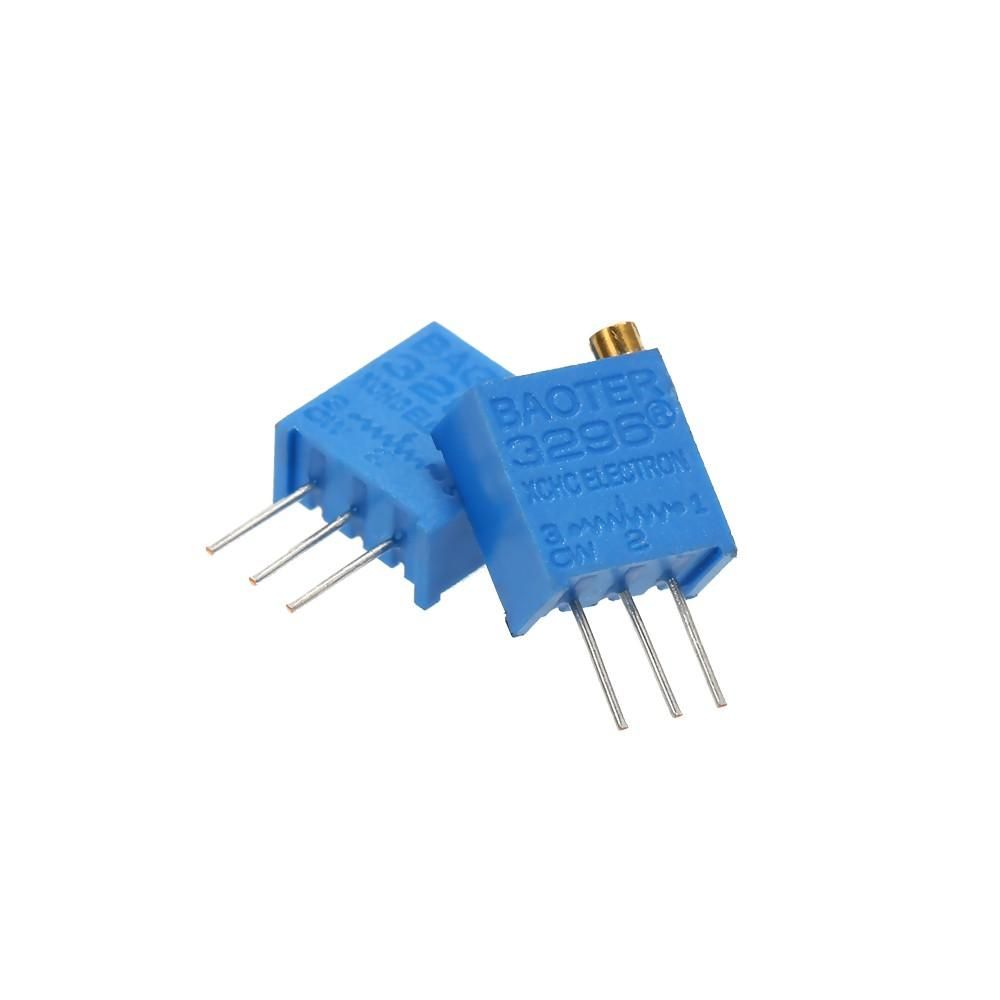 50Pcs 3296W Multiturn Trimmer Potentiometer Kit 3296W High Precision  Variable Resistor 500R 1K 2K 5K 10K 20K 50K 100K 200K 1M
