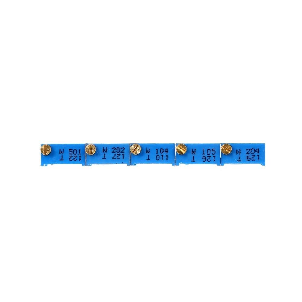 50Pcs 3296W Multiturn Trimmer Potentiometer Kit 3296W High Precision  Variable Resistor 500R 1K 2K 5K 10K 20K 50K 100K 200K 1M