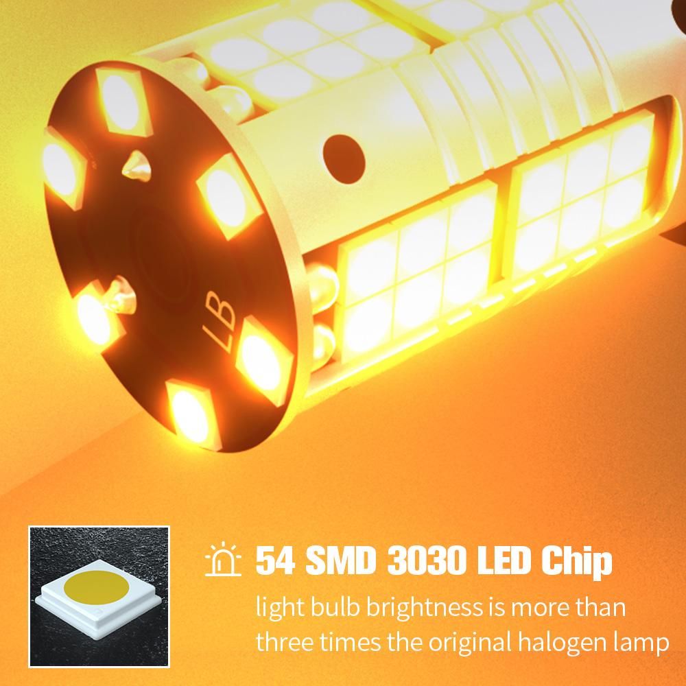 2pcs LED Turn Signal Light Blub Lamp WY21W T20 7440A Canbus No Error For Fiat 124 Spider 2016 2017