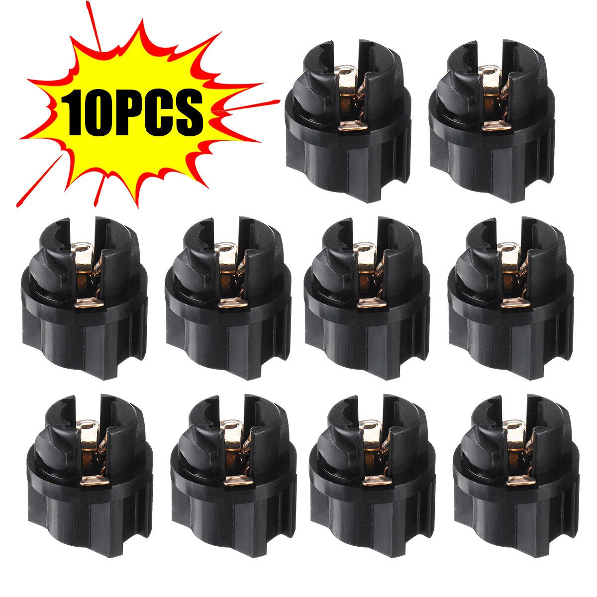 10pc Twist Lock Socket For Dashboard Instrument Panel Cluster Dash Light T5 3/8