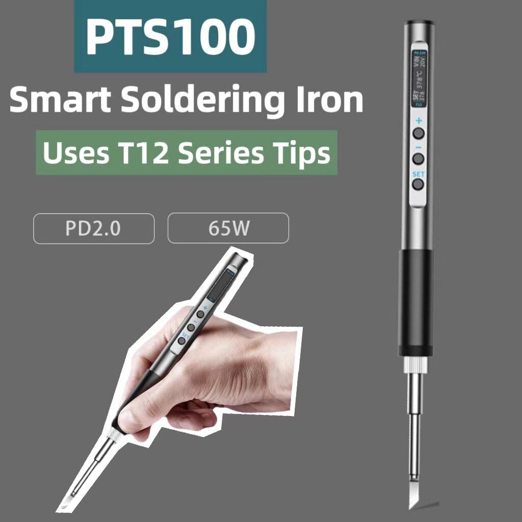 PTS100 T12 PD 5-20V 65W Portable Electric Soldering Iron CNC