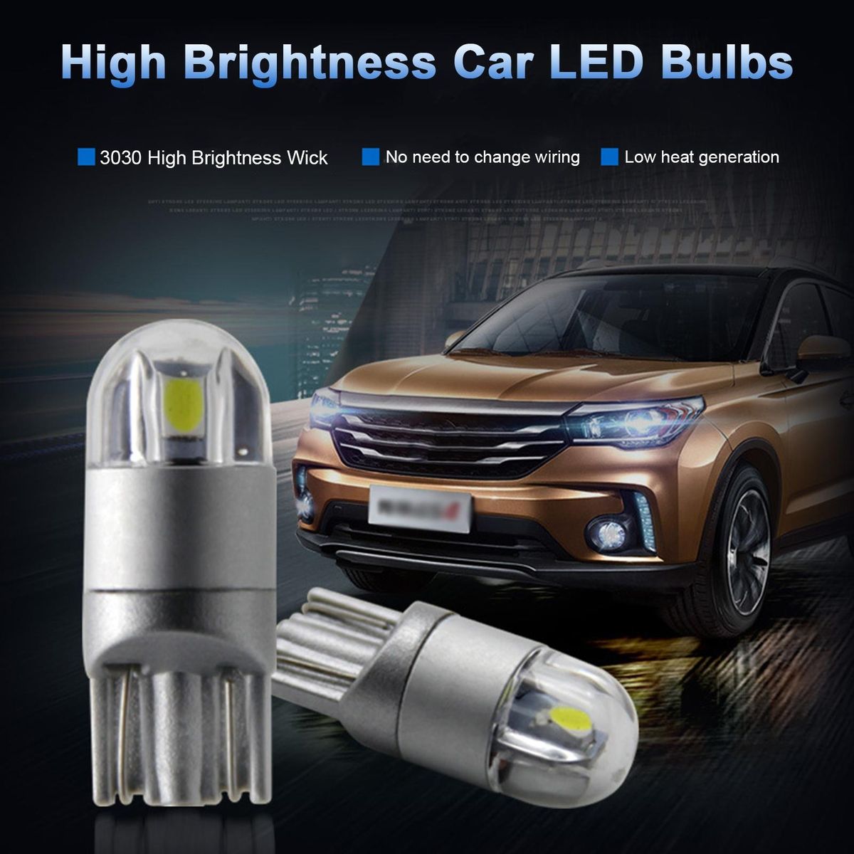 High-focus Lens Car Width Lights 6pcs Bright Car Led Lights Long Range White