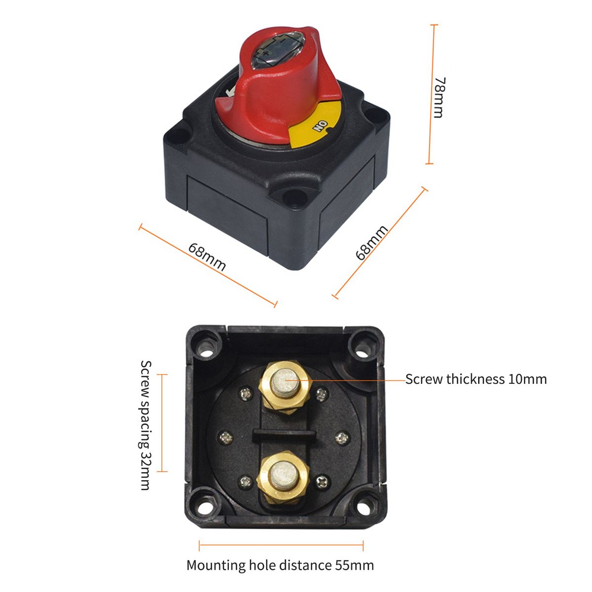 Car Battery Disconnect Switch, High Current Total Power