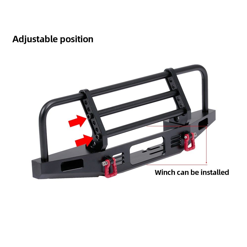 Front Bumper Metal With 2 LED Light For 1/10 Traxxas TRX-4