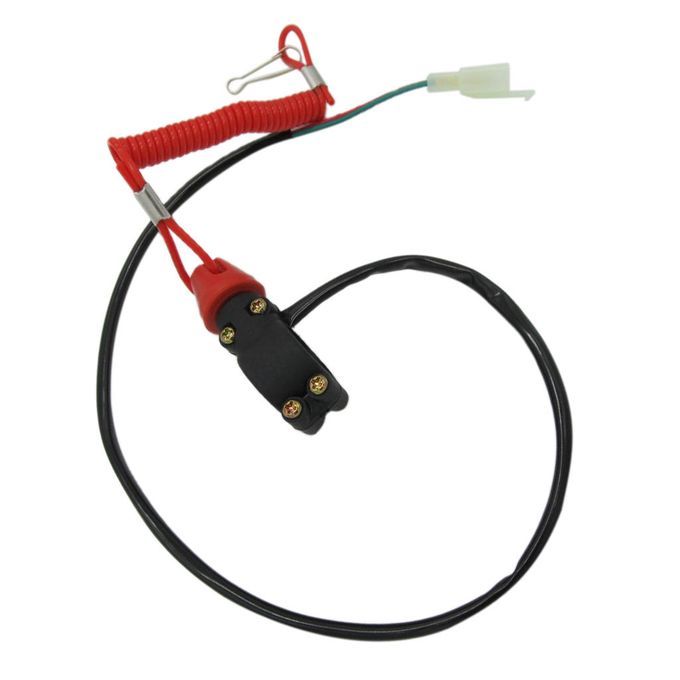 Universal Motorcycle ATV Outboard Engines Kill Stop Switch W/Tether