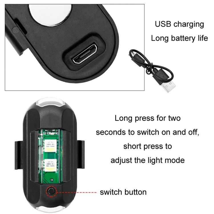 Motorcycle Warning Flash Light, Specification: 4 Light +1 RC