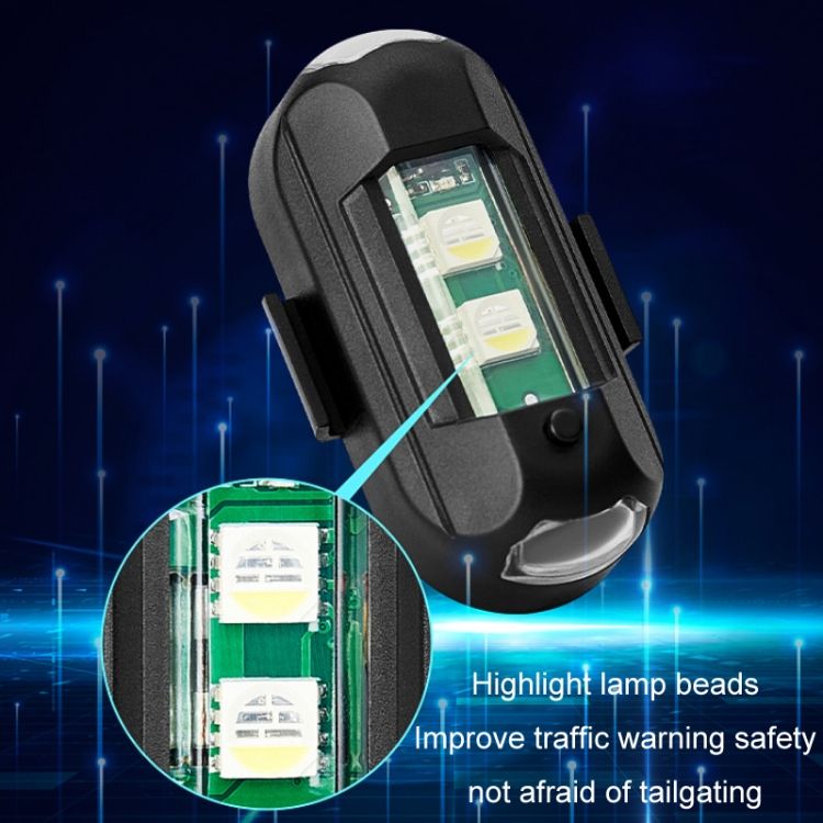 Motorcycle Warning Flash Light, Specification: 4 Light +1 RC