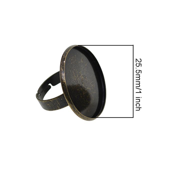 10x Brass Ring Blanks Settings Bezel Tray 25mm Round Ring Pads Smooth