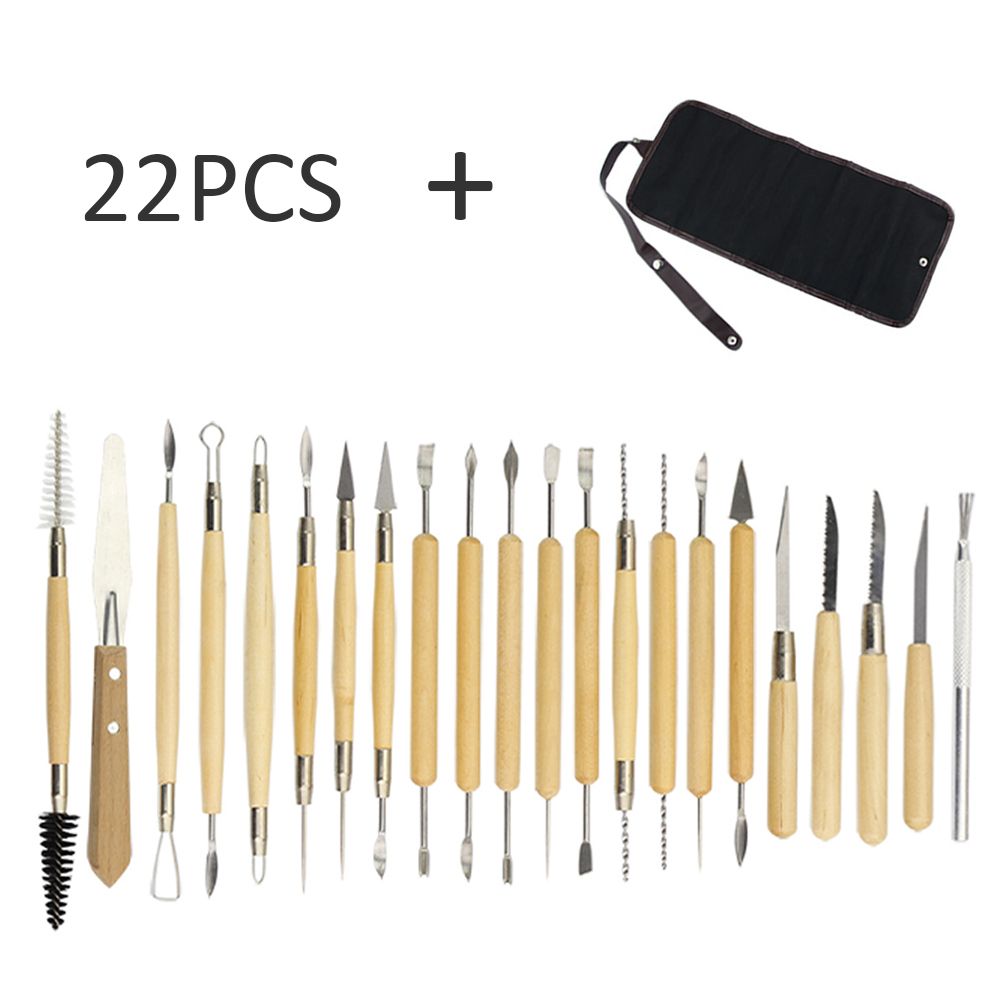 14/22Pcs Sculpting Tools Roll Pottery Clay Sculpture Carving