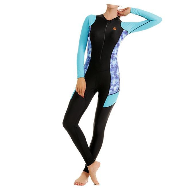 Ladies Diving Suit,  -piece Neoprene Surf Suit Overall Rash S Blue