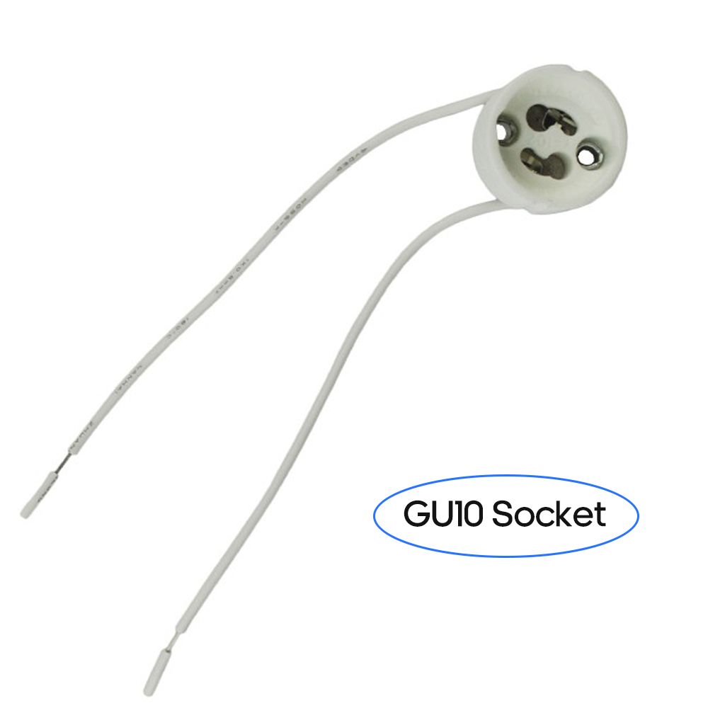 GU10 L-ED Strip Wire Connector Socket Base Lamp Holder For